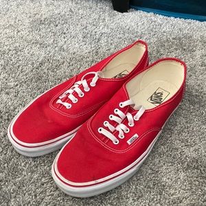 Classic Red Vans Authentic size 13